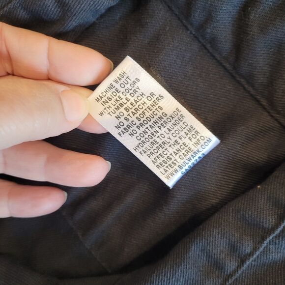 Bulwark FR Excel Womens S Reg Black Long Sleeve Button Shirt Pockets SLU3NVB - Picture 6 of 13